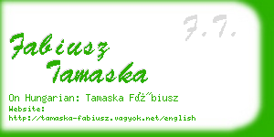 fabiusz tamaska business card